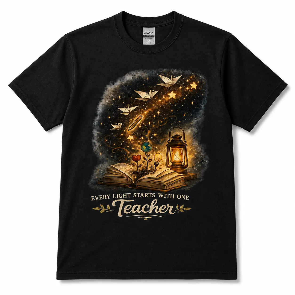 Teacher Appreciation Shirt, Inspirational Teacher Gift, Every Light Starts With One Teacher T-Shirt, Back to School Teacher Tee