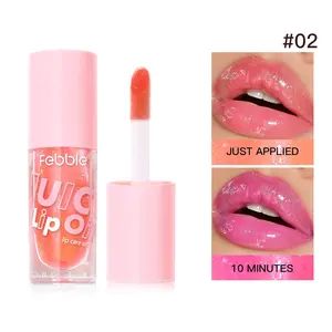 Febble Ocean Collagen Lip Balm, Moisturizing Plumping Lip Gloss, Hydrating Lip Color for All Skin Types, Natural Effect Makeup