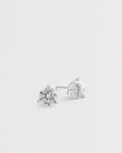 diamond martini stud earrings