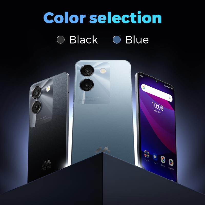 MIRO C67 Unlocked Smartphone - 6.75" HD+ 90Hz Display, MediaTek Helio G36 8 - Core, 4900mAh Battery