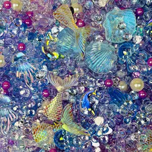 【Nadando en el mar2】resina/animalitos del mar/para decorar/sin acujeros/2-4mm