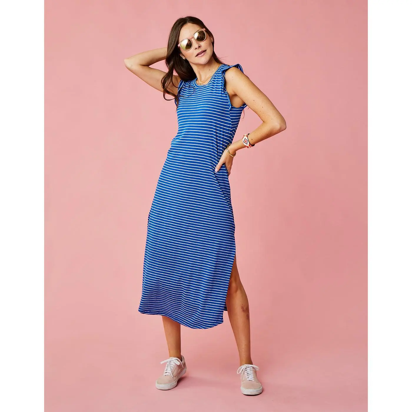 Maeve Dress: Royal Stripe - FINAL SALE