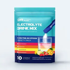 DRALOT Sugar Free Electrolytes Powder with Natural Flavors 3X Rapid Hydration Variety Pack 16 On-The-Go Sticks