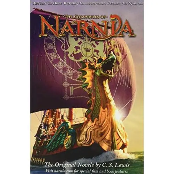 Used C.S. Lewis The Chronicles of Narnia 7-Book Fantasy Novels Set - Movie Tie-In Edition, Paperback, Epic Battles Themed, for Children