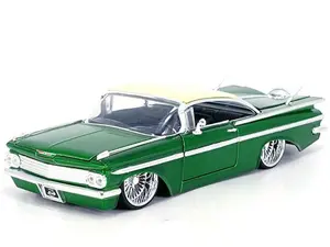 Jada 1:24 1959 Chevrolet Impala SS Lowrider DUB Wire Wheels – Two-Tone (Green) – Street Low Limited Edition 34759
