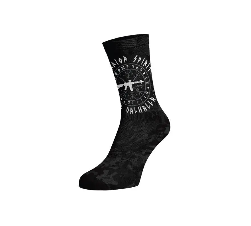 Howitzer Clothing Men's Warrior Spirit Casual Wide-Land Socks, Breathable Comfy Menswear Socks, Breathable Comfy Socks