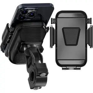 Wireless Induction Speaker, Phone Holder with Bluetooth Speaker Amplifier for Bike Scooter, 360 °   Rotating, IP65 Water Resistant, 4.7-7.4" Phones Stand M