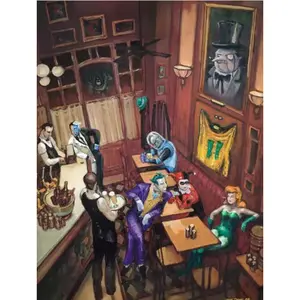 "Knock Knock" 24" x 18" High Quality Canvas Print Decor Decoration