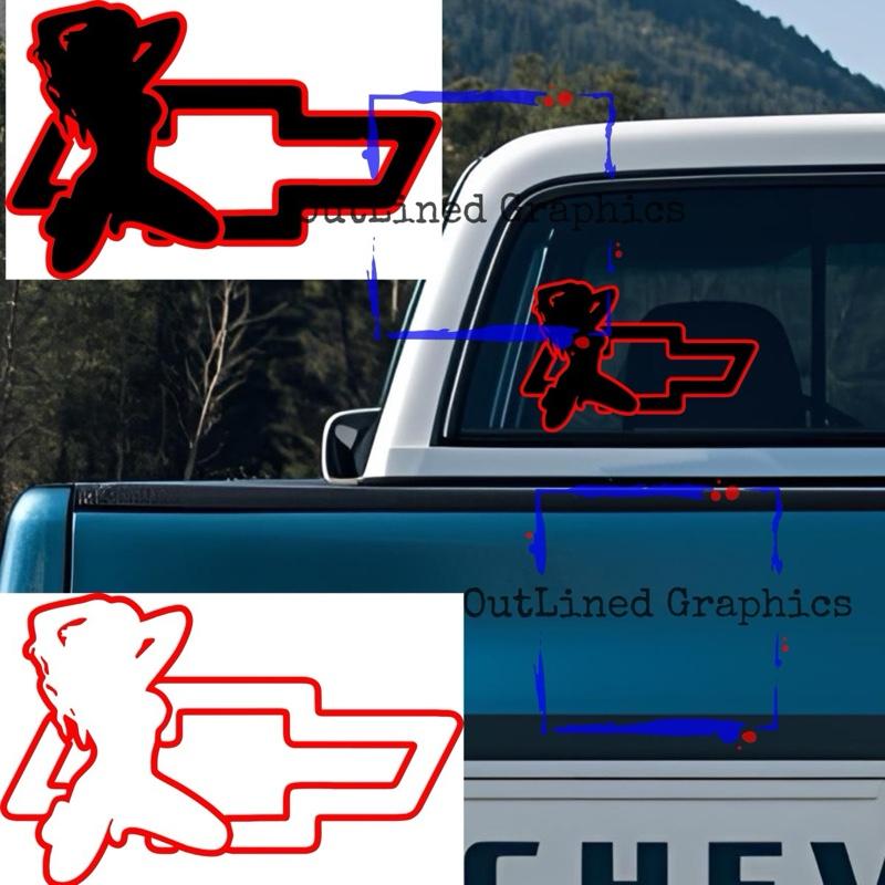 Special Edition Two Color Chevy Decal - Popular Chevy Decal - Window Decal for Truck - Chevy Truck Decal Multiple Colors-Gift for him