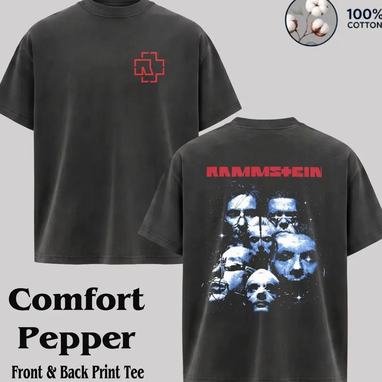 Vintage Rammstein Band Rare Wasde tee & Hoodie, Gift for band fans, Men's and women's round neck cotton casual T-shirt, Beautiful graphic T-shirt Top Womenswear Breathable Everyday Streetwear BLA