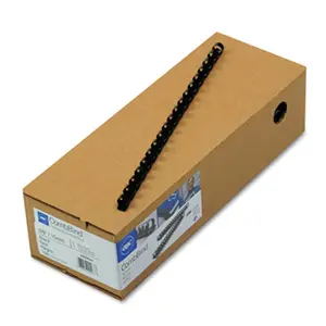 212 MAIN CombBind Plastic Spines, 0.38 in. Diameter, 55-Sheet Capacity, Black, 100 per Box, Office Stationery Supplies, Binder Accessories for Computers & Office Equipment