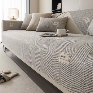 1pc Bohemian Style Sofa Cover with Alphabet Design, Washable Sofa Slipcover, Sofa Couch Covers, Anti-slip and Pet-friendly Sofa Couch Protector Furniture Protection Cover made of Polyester Material