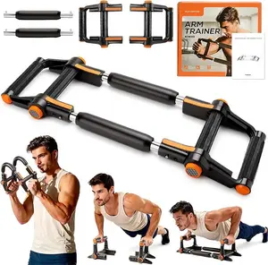 Twister Arm Trainer, Dual Triple-Spring, 30-180lb Adjustable, Chest Arm Shoulder Workout Equipment, Portable Detachable Arm Twister Exerciser for Men, Chest Expander for Gym Home Fitness