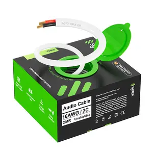 SYSTON 16 AWG 2-Conductor Speaker Wire - OFC Pure Copper Audio Cable - Heavy Duty 16/2 Gauge for Home Theater Car Stereo & Outdoor Speakers - Certified Safety UL/ETL Listed ROHS Compliant