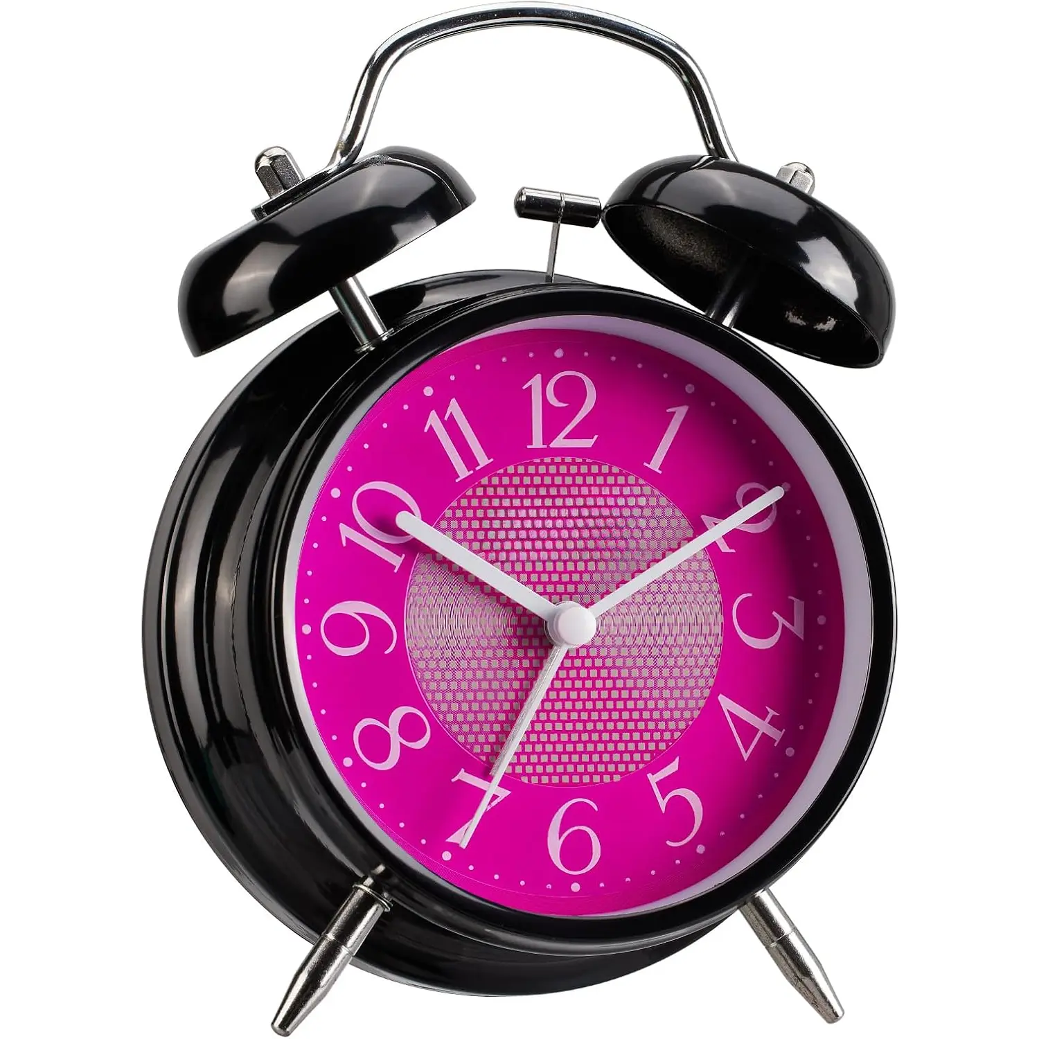 4" Loud   Bell  Clock, Night Light, Desk Clock Table  Clock Bedroom  Clock(Sweet Cool)
