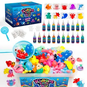 Kiditos Magic Water Elf Toy Kit with Magic Gels and Shaping Molds – Spark Creativity, Perfect for Holiday Presents, Birthday Surprises, Party Tokens, and Engaging Family STEM Activities.