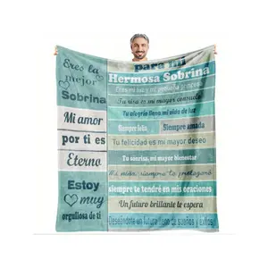 Warm & Loving Spanish "Hermosa Sobrina" Throw Blanket for Niece – Sentimental Gift with Heartfelt Messages
