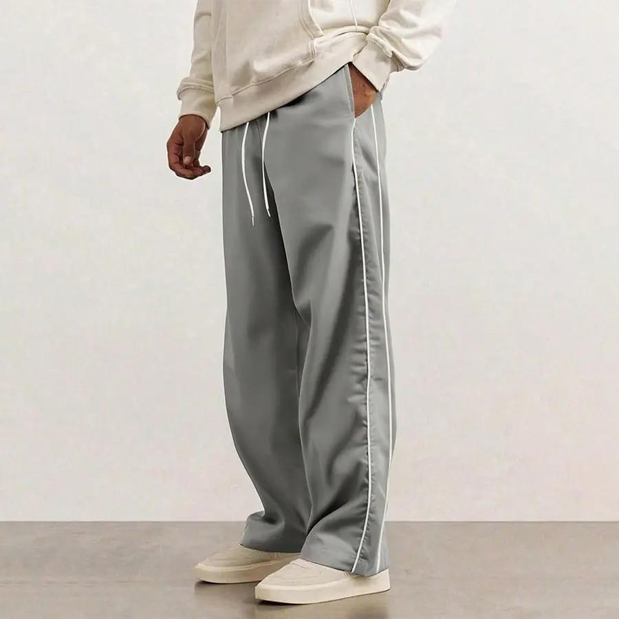 Men’s casual athletic pants, loose straight cut, quick-drying and lightweight, summer outdoor jogging pants