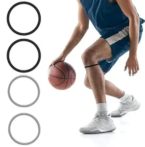 4Pcs Patellar Tendon Support Straps, Silicone Patella Bands Fixed Leg Elastic Stabilizer Knee Brace Accessories for Basketball Running Sports Soccer Hiking Jumpers Volleyball