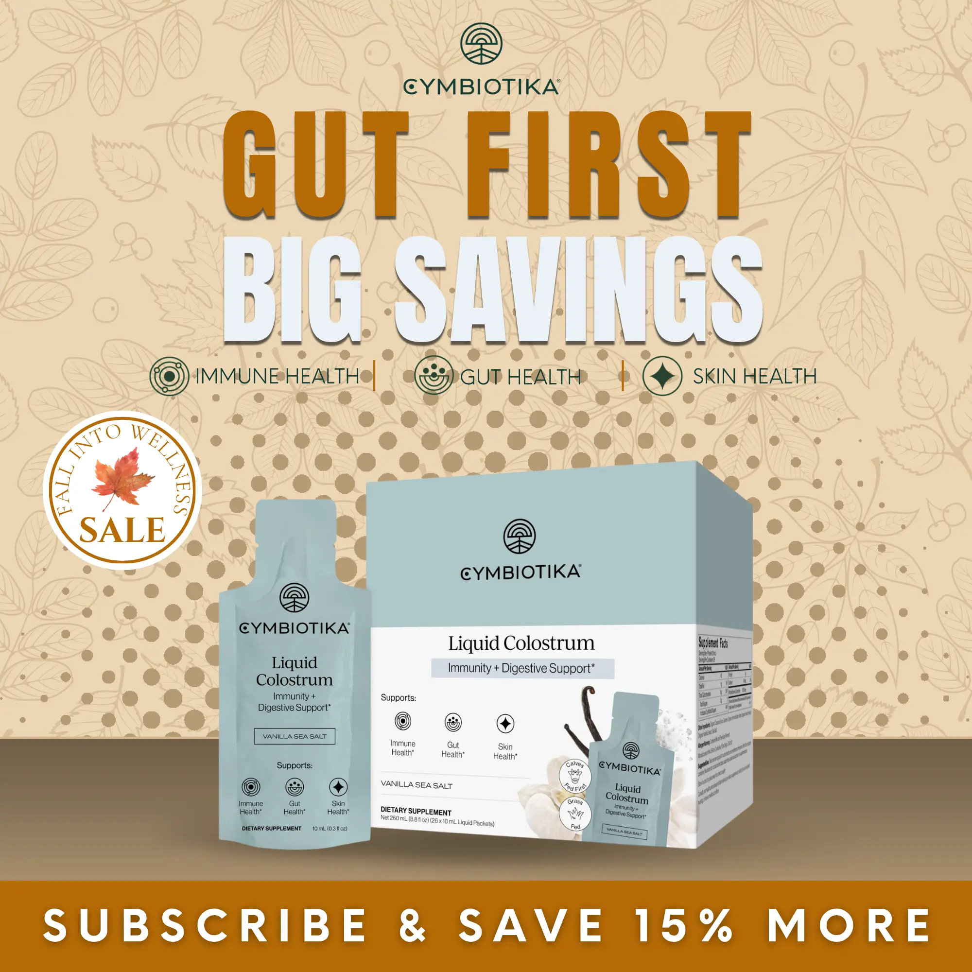 Liquid Colostrum | 26 Packets | Gut Health, Immune Support & Glowing Skin, Hair & Nails | Most Bioavailable Form vs Powder or Capsule | Grass-Fed U.S. Dairy | Calves Fed First | No Antibiotics | IgG Antibodies | No Mixing | Third-Party Tested