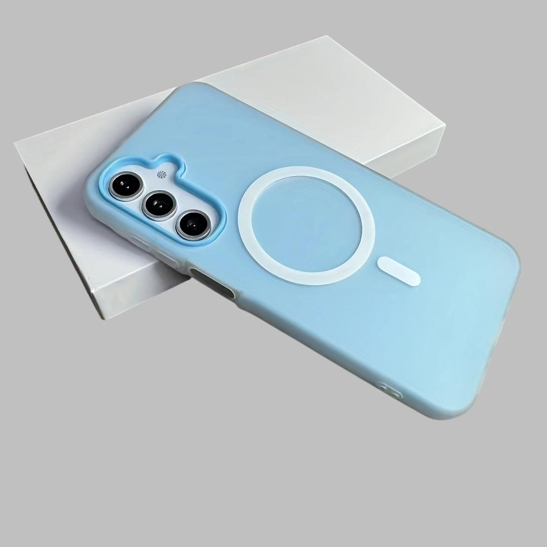 Phone Case For Samsung For Galaxy S26 S25 S24 S23 S22 Ultra Plus Fe Edge + 4G 5G New Jelly And PC 2-in-1 Candy-colored Translucent Anti-fall Mobile Phone Case Can Be Split Into Two For Use, Featuring Magnetic Wireless Charging