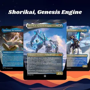MTG Proxy 100+ Card Commander Deck - Upping the Average Shorikai Genesis Engine Azorius Mecha Vehicle Artifact Control Pilot Tokens Card Draw Synergy EDH Ready to Play Magic Deck Perfect Gift for Collectors