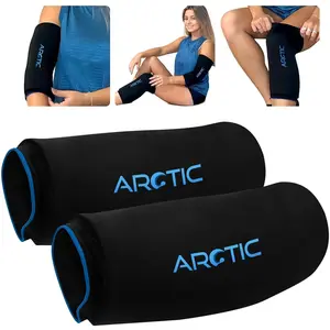 2 Pack Premium Cold Therapy Compression Ice Sleeve Wrap for Knee, Elbow, Quad & Hamstring, Flexible Reusable Ice & Heat Pack for Meniscus, ACL, MCL Recovery