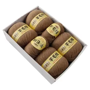 Genuine medium-fine wool yarn for hand-knitting, suitable for making scarves, sweaters, coats, dolls, and baby items