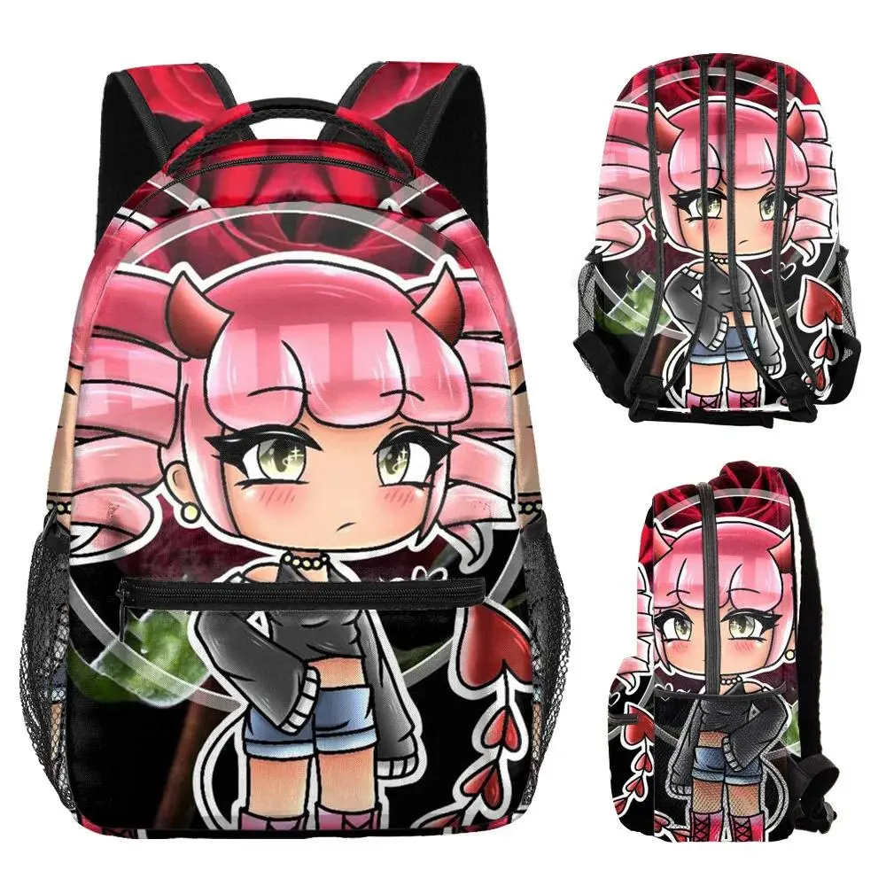 Hip Hop Cool Youthful School Bags Unisex Cute Gacha Life Travel Bags 3D Print Oxford Waterproof Notebook Shoulder Backpacks