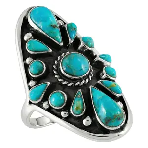 Turquoise Ring Sterling Silver R2034-C75