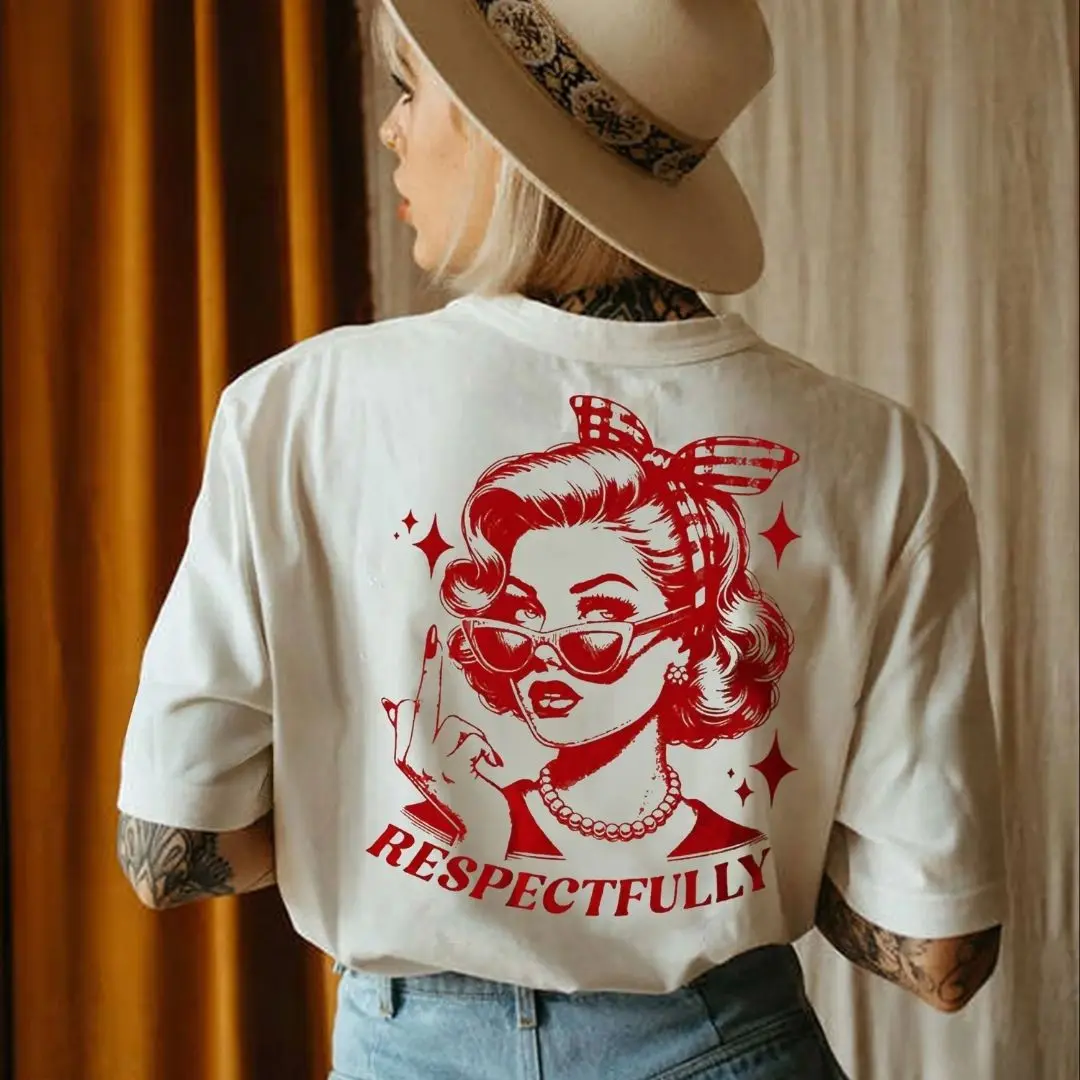 RESPECTFULLY Beauty Print Women's tshirt ,hoodie, sweatshirt, Aesthetic tatoo merch summer outfits, style, streetwear, Nun top, vintage y2k graphic tees, Mother day