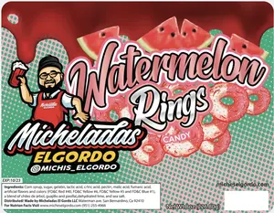 MICHIS EL GORDO WATERMELON RINGS, 8 OUNCES Snack Candy