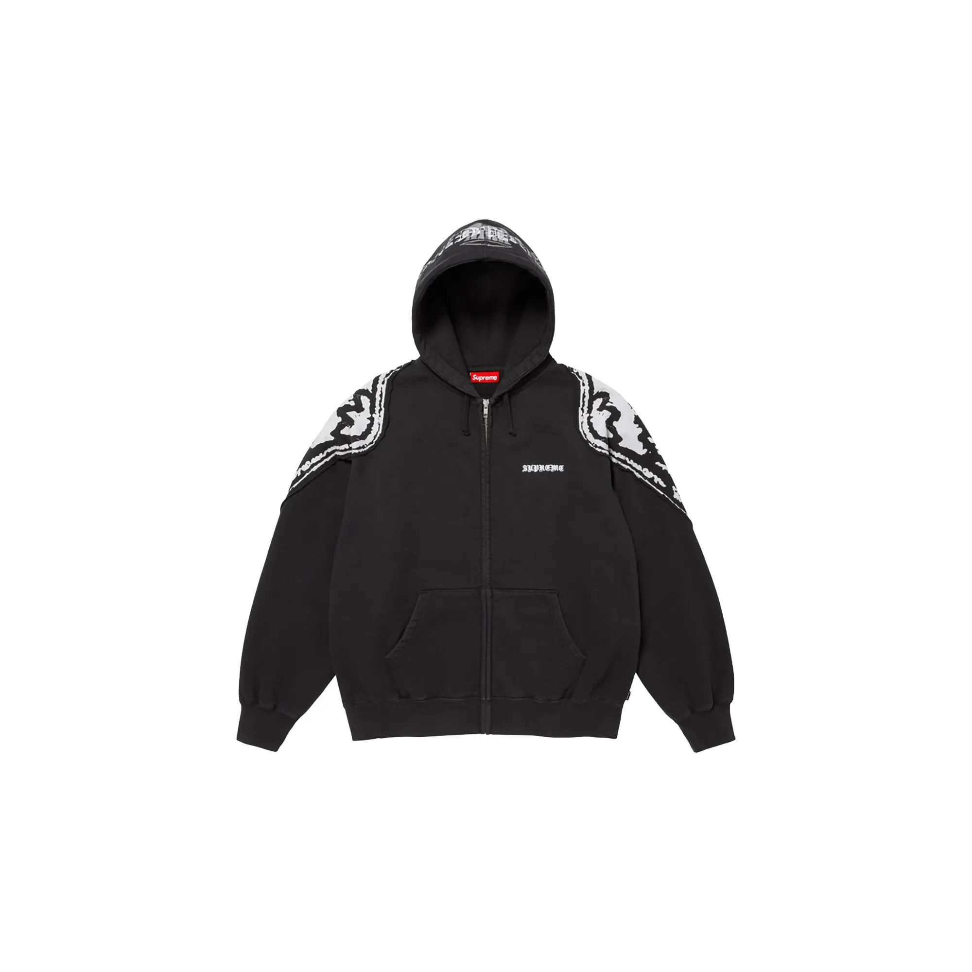 Wings Zip Up Hooded Sweatshirt "Black" SU27001