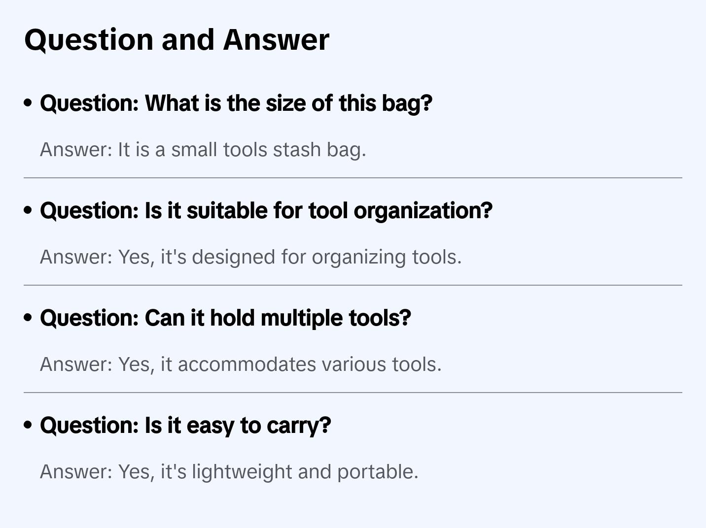 Tools Stash Bag Small