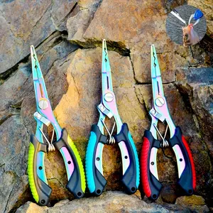 Stainless Steel Multi-Functional Fishing Pliers & Gripper - Cutters, Hooks, and Sheath - Lanyard Included