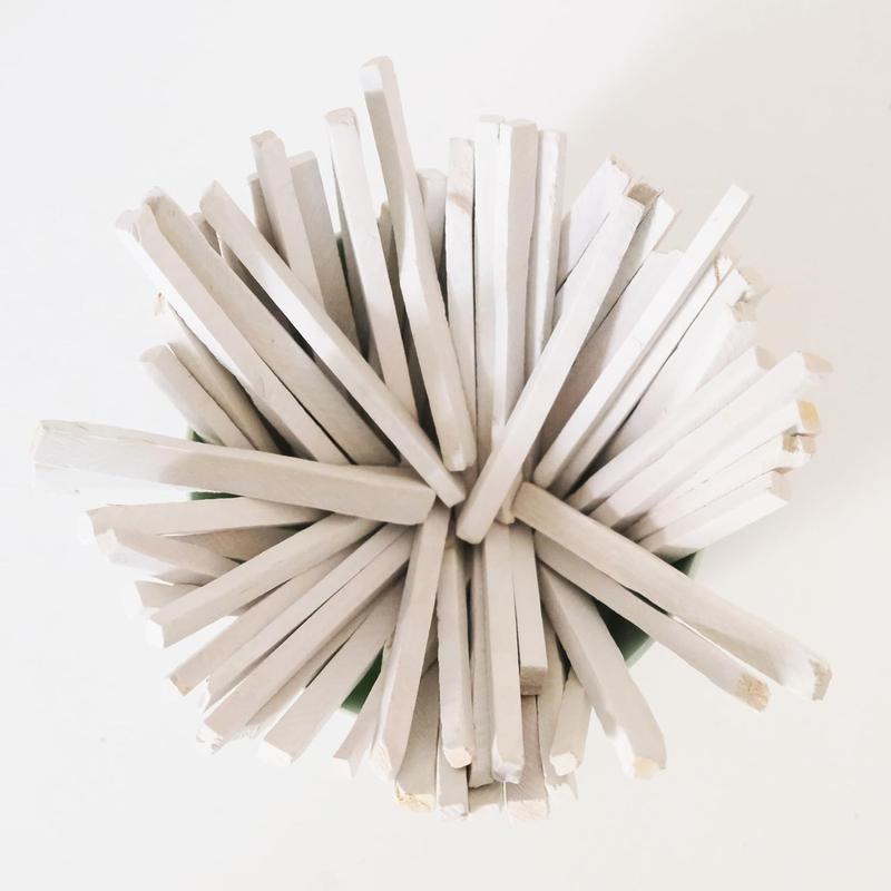 50 Pcs, White Slate Pencils, Cut From Natural Stone