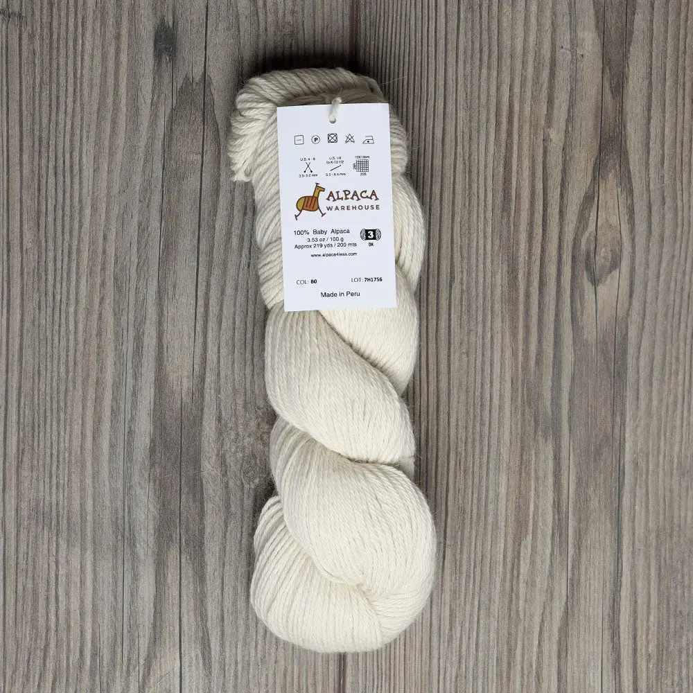 100% Baby Alpaca Undyed Yarn Wool DK Weight