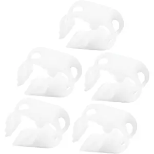 5 Pcs 1/8" - 1/4" Tube O.D. Plastic Adjustable Tubing Clamps Shut Off Hose Clamp Laboratory Pinch Valve Flow Control (White)
