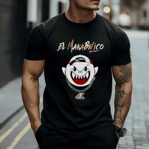 Ver 2 Comando Exclusiv Ghost Shirt El Makabelico Streetwear Graphic Tee – Bold Urban Style T-shirt Casual Cotton Cotton All Fit Tee Style