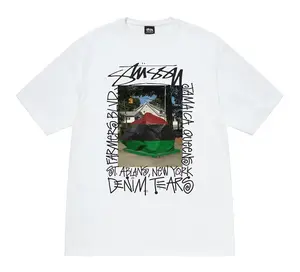 Stussy x Denim Tears Farmers Blvd Short Sleeve Tee Shirt White
