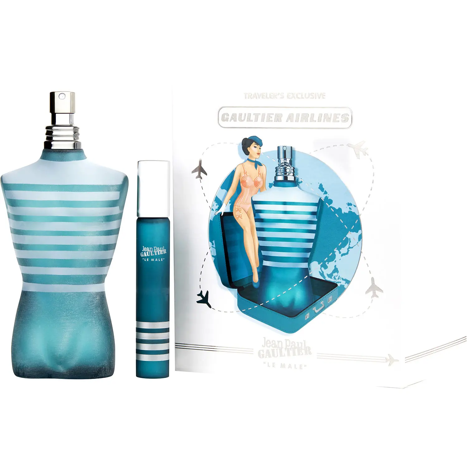 Jean Paul Gaultier Men's Eau de Toilette Fragrance Set - 4.2 Oz Spray, 0.68 Oz Travel Spray (Limited Travel Offer)