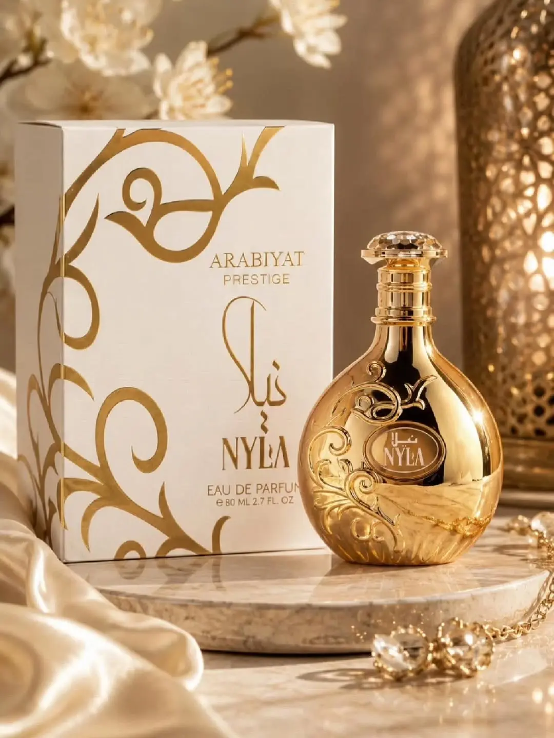 Arabiyat Prestige Nyla Eau de Parfum - Women's Fragrance - Tropical Floral Musk Perfume - 2.7 fl oz EDP Fragrance - Long-Lasting Body Scent