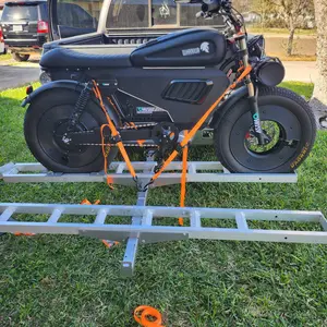 VEVOR Motorcycle Carrier,  2-Bike 600 LBS Aluminum Motorcycle Carrier Hitch Mount, Loading Ramp, Scooter Dirt Bike Trailer Hauler, Ratchet Straps and Stabilizer, for Car, Truck with 2" Hitch Receiver