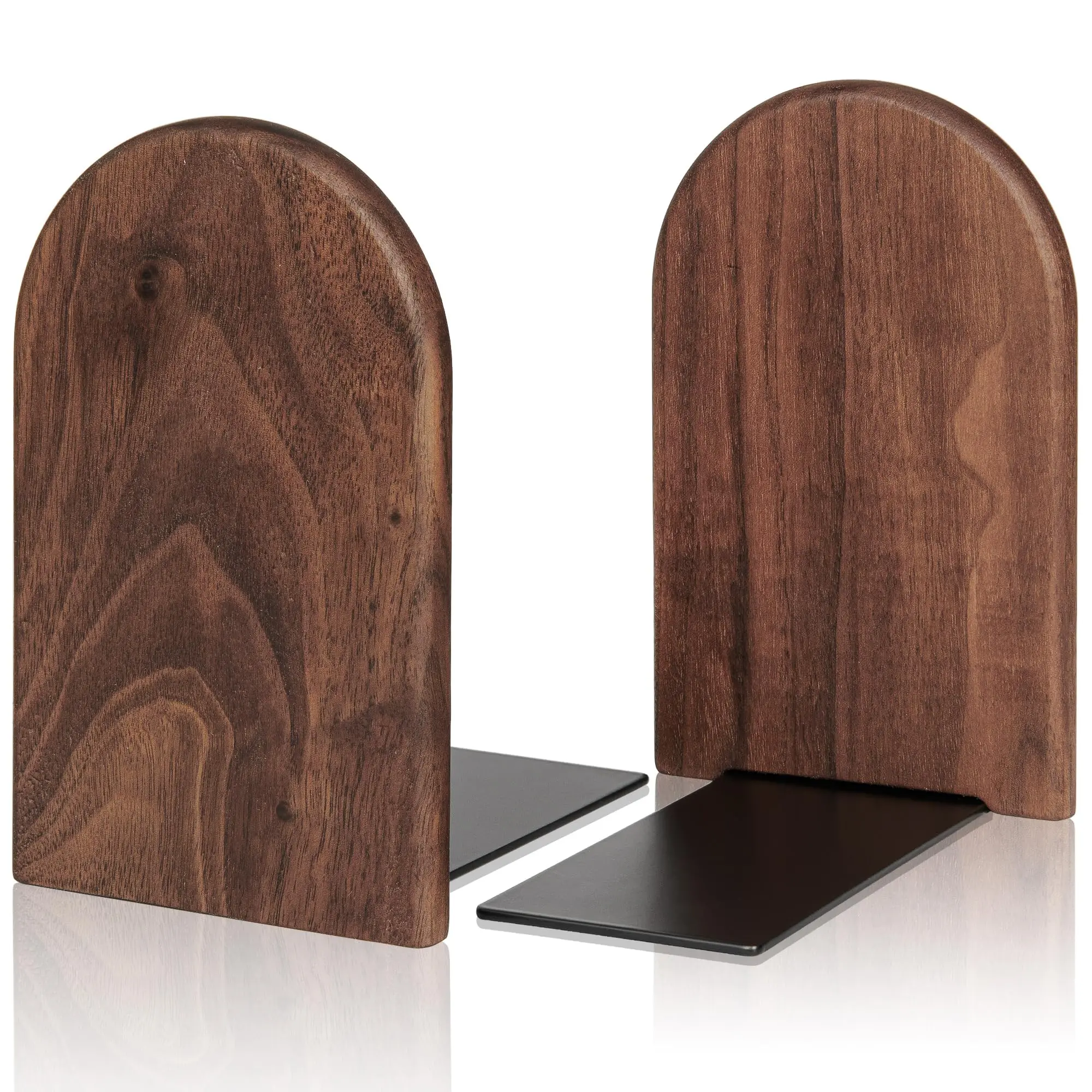 Book Ends Pair Wooden Bookends Universal Economy Bookshelf Organizer