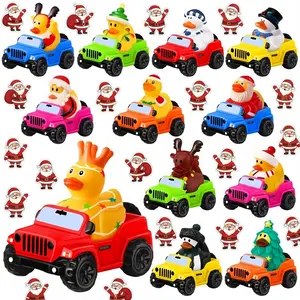 Christmas Rubber Ducks for Jeeps 24 Pcs Off-Road Vehicles 12 Ducks & 12 Cars Bath Toy Party Favors Gifts for Jeep Enthusiasts Fun & Compact Set