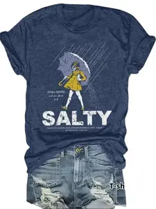 Salty Girl Tee: Women's Vintage Cotton Blend T-Shirt