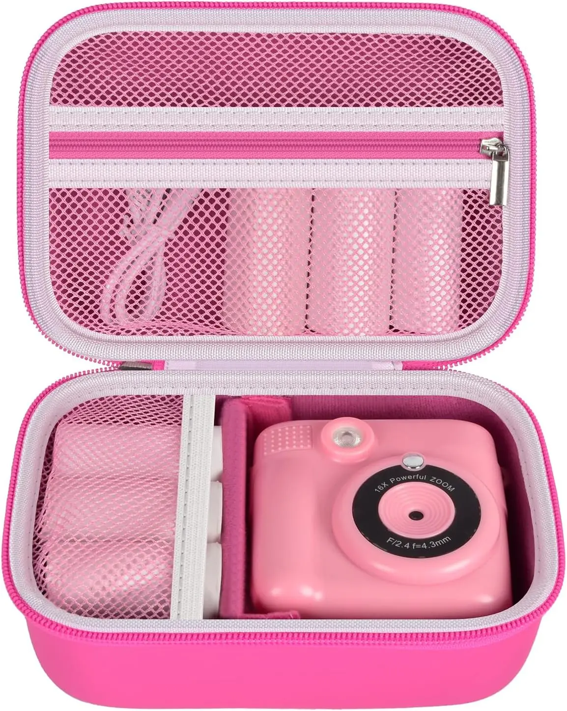 Camera Case Compatible with Esoxoffore /for Dududragon/ for Bofider/ for Letshaha/ for Masterbee/ for Dylanto/ for Mgaolo Instant Print Camera, Digital Video Cameras Storage for Roll Papers-Rose