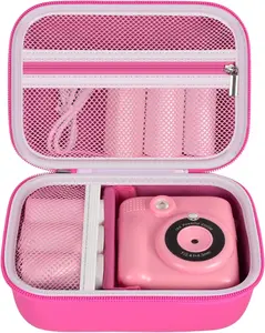 Camera Case Compatible with Esoxoffore /for Dududragon/ for Bofider/ for Letshaha/ for Masterbee/ for Dylanto/ for Mgaolo Instant Print Camera, Digital Video Cameras Storage for Roll Papers-Rose