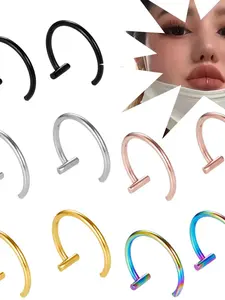 Fake Lip Ring, Stainless Steel Fake Piercing Accessories, Fashionable Piercing Jewelry for Men & Women, Fashion Body Jewelry
