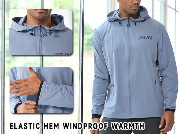 RPOVIG Men's Tracksuit Sweatsuits 3 Piece Windproof Jacket Long-Sleeve T-Shirts Pants Athletic Hiking Camping Jogger Outfits